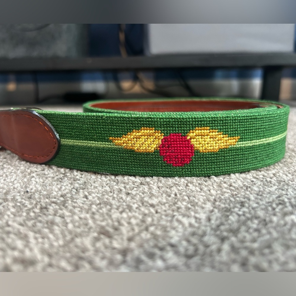 Smathers & Branson Needlepoint Belt - Baltusrol Golf Club - Size 32